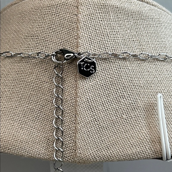 Touchstone by Swarovski Silver Geometric Crystal Necklace - Picture 5 of 8